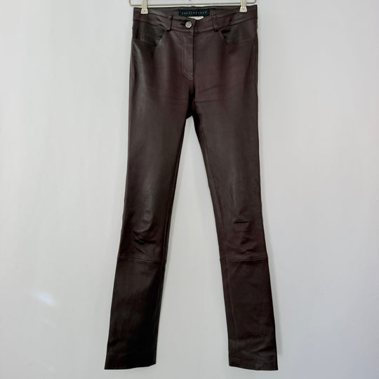 VENTCOUVERT Agnès Stretch Lambskin Leather Trousers