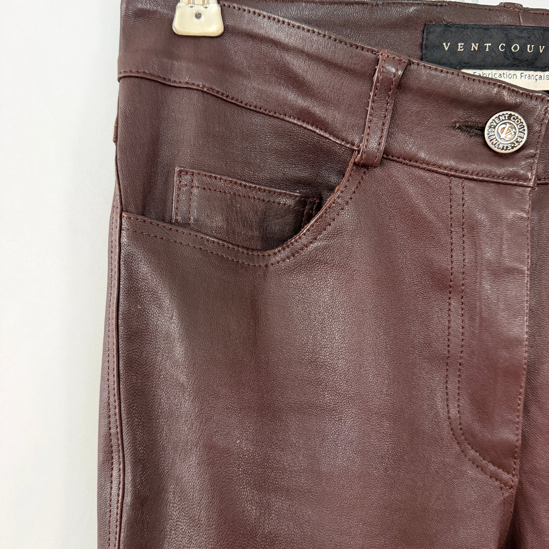 VENTCOUVERT Agnès Stretch Lambskin Leather Trousers