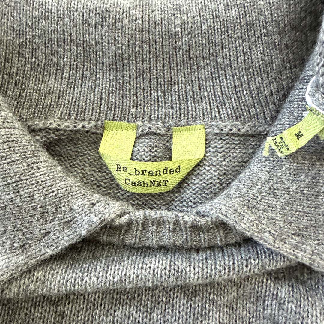 RE_BRANDED CASHMERE – Grey Knit Pullover with Balloon Sleeves