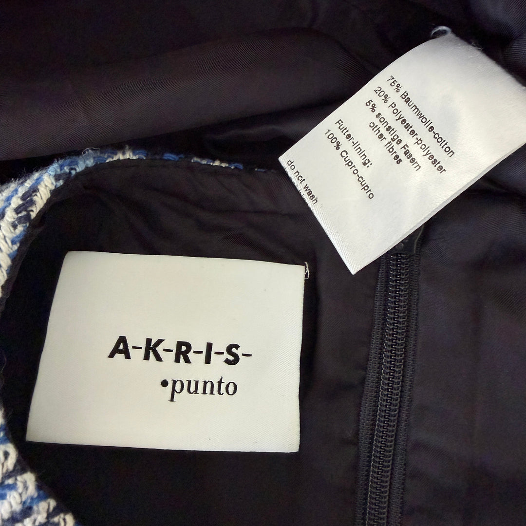 AKRIS Blue Tweed Dress