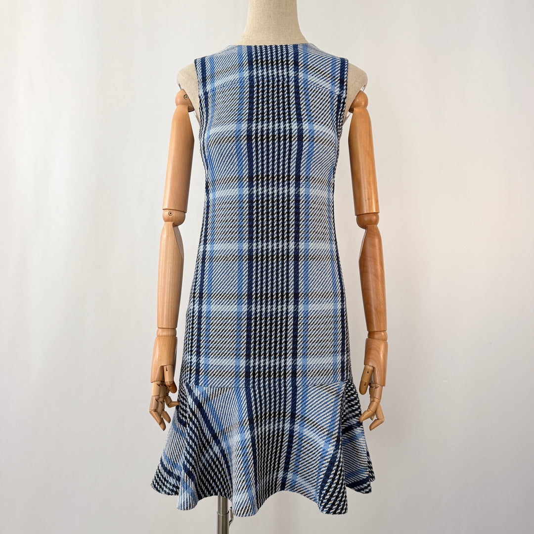 AKRIS Blue Tweed Dress