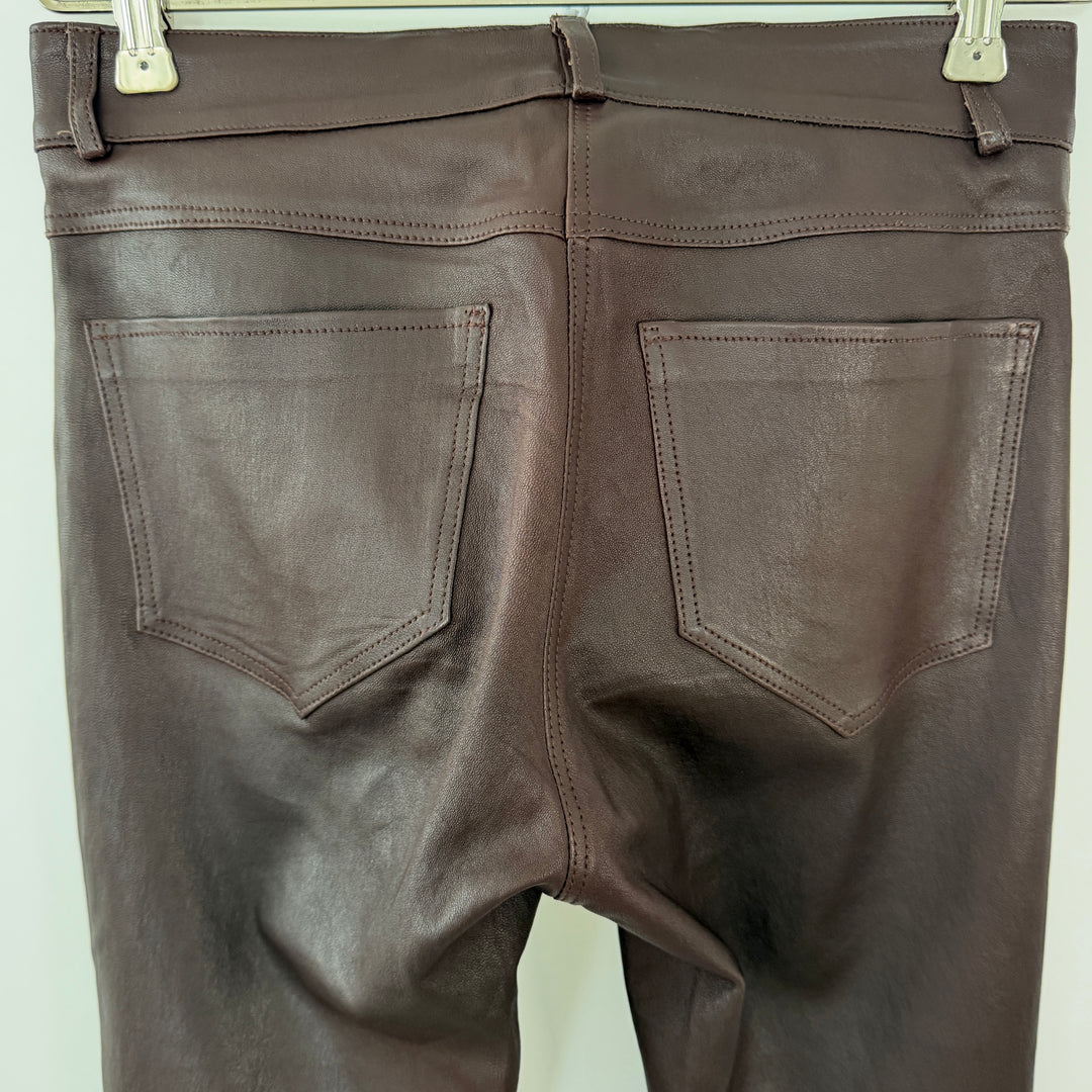 VENTCOUVERT Agnès Stretch Lambskin Leather Trousers