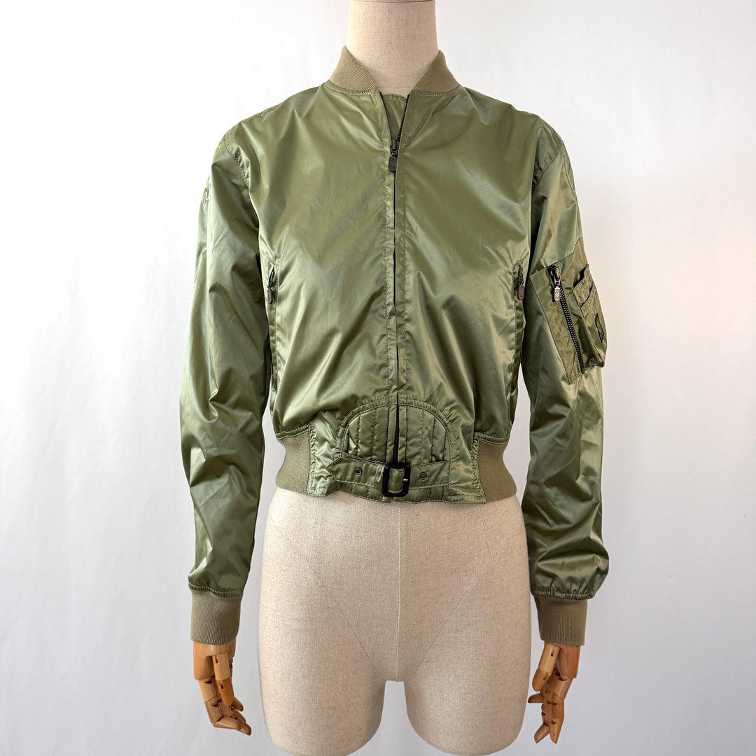 BELSTAFF olive green military-inspired bomber jacket