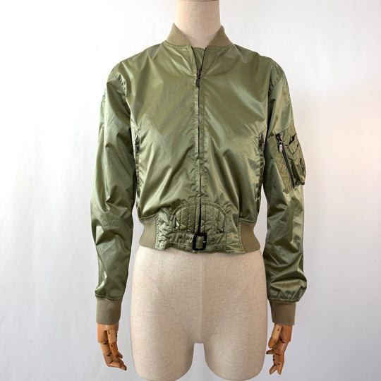 BELSTAFF olive green military-inspired bomber jacket