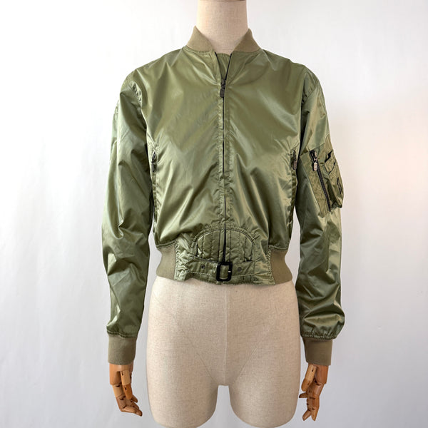 BELSTAFF olive green military-inspired bomber jacket