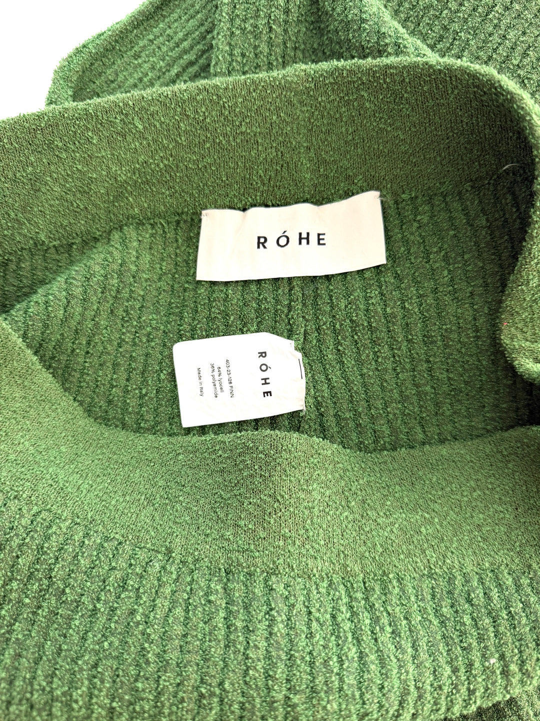 RÓHE – Finn Knit Ribbed Pants | Fern Green