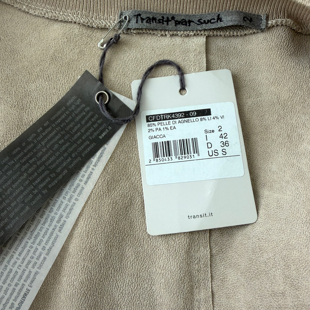 TRANSIT PAR SUCH new beige leather jacket