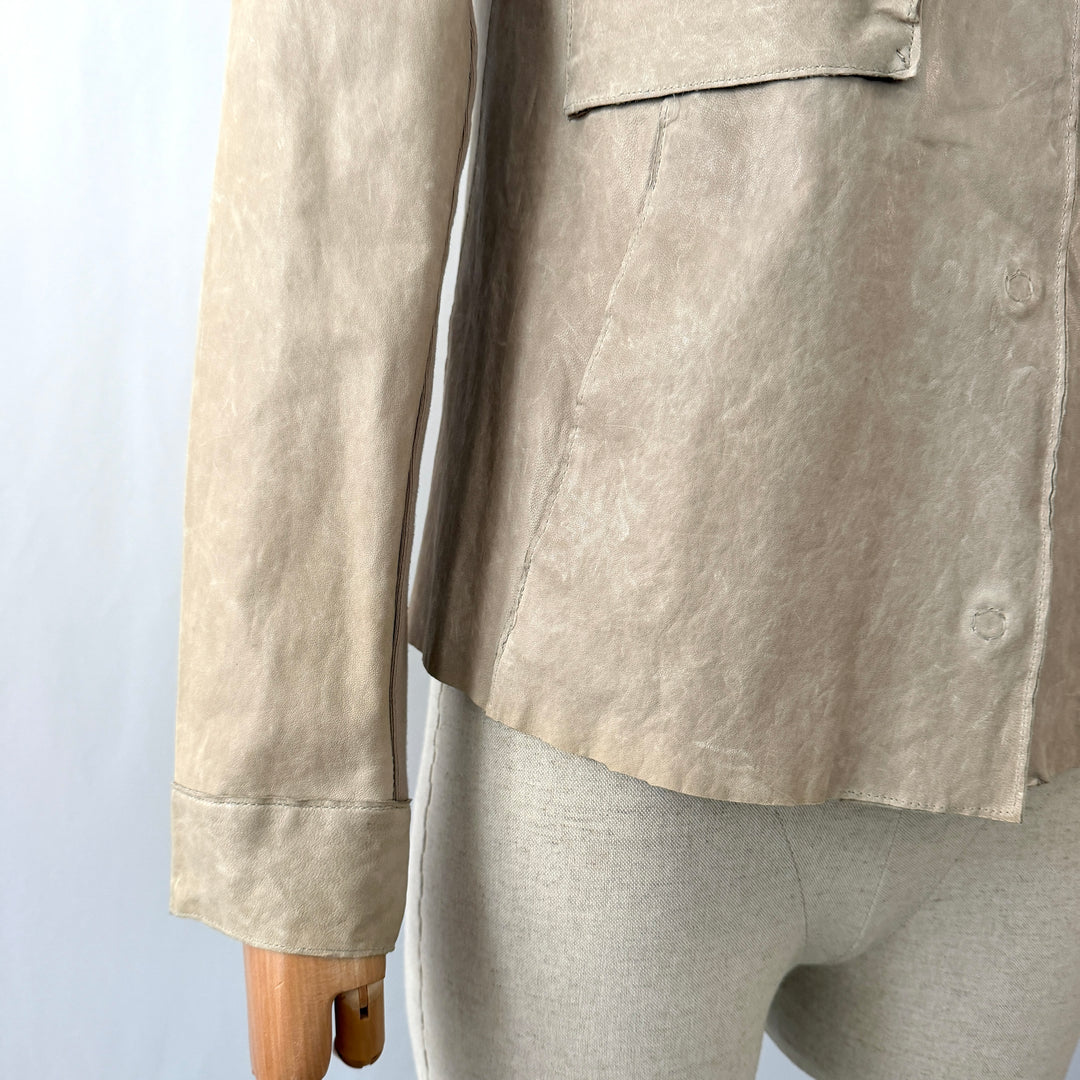 TRANSIT PAR SUCH new beige leather jacket