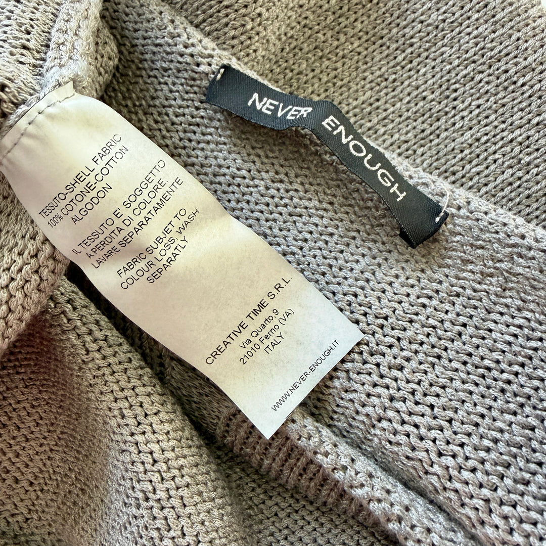 NEVER ENOUGH Distressed Cotton Knit Pullover