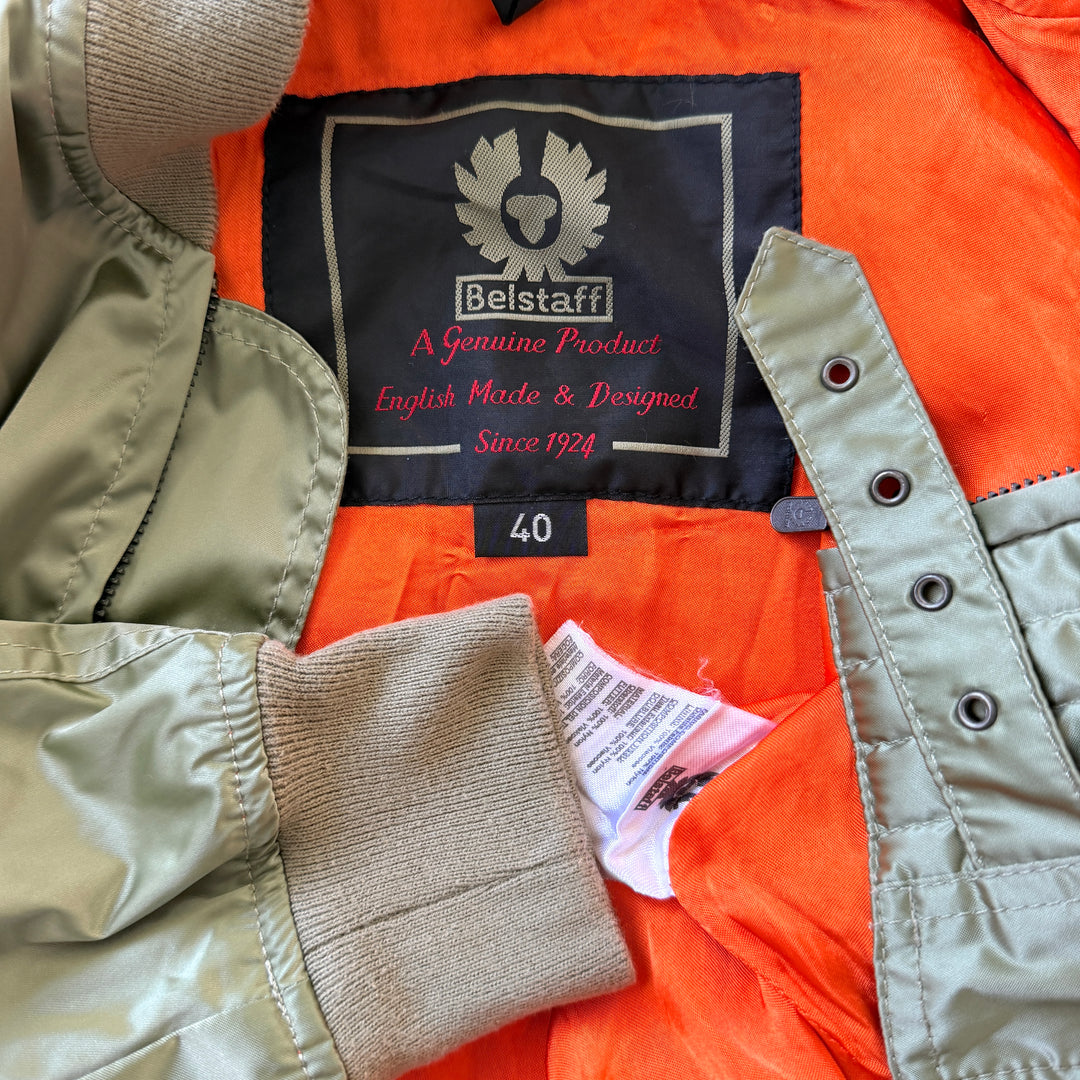 BELSTAFF olive green military-inspired bomber jacket