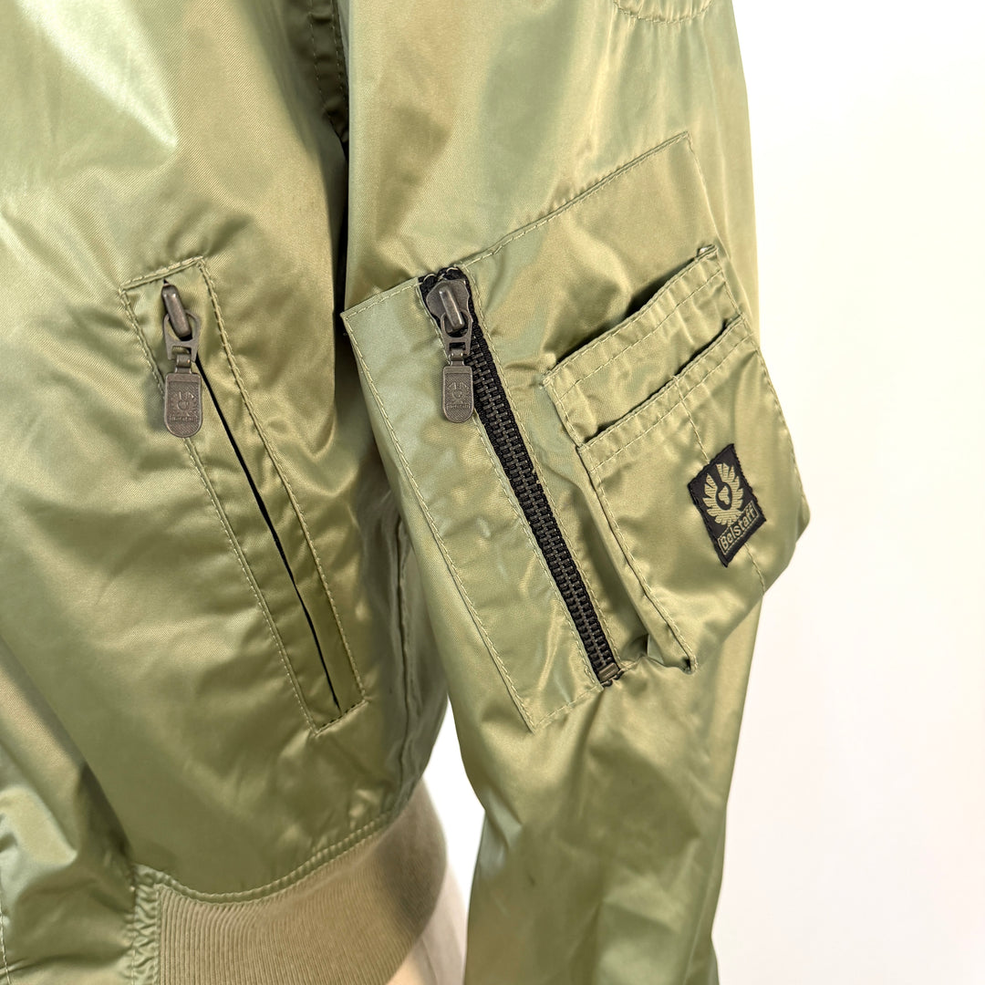 BELSTAFF olive green military-inspired bomber jacket