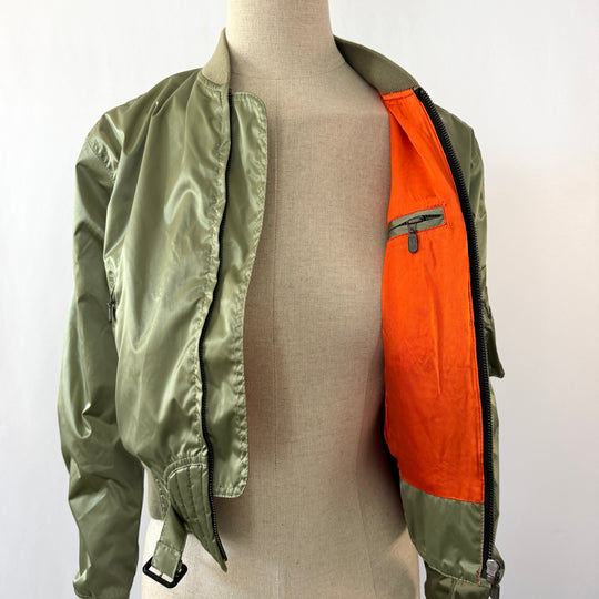 BELSTAFF olive green military-inspired bomber jacket