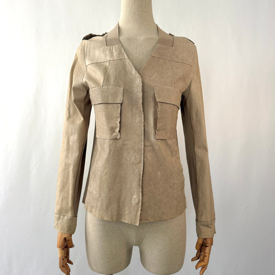 TRANSIT PAR SUCH new beige leather jacket