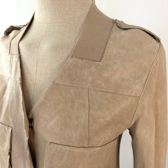 TRANSIT PAR SUCH new beige leather jacket