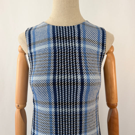 AKRIS Blue Tweed Dress