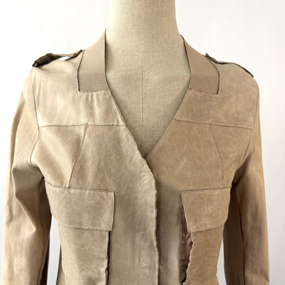TRANSIT PAR SUCH new beige leather jacket