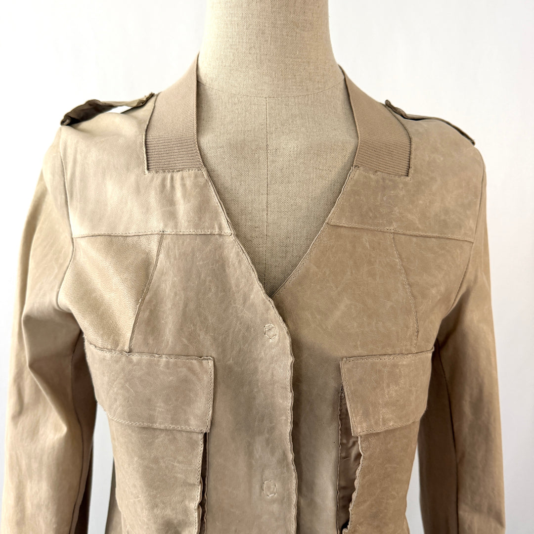 TRANSIT PAR SUCH new beige leather jacket