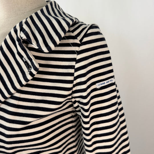 YOSHI KONDO PARIS – Striped Jacket in French Navy Style