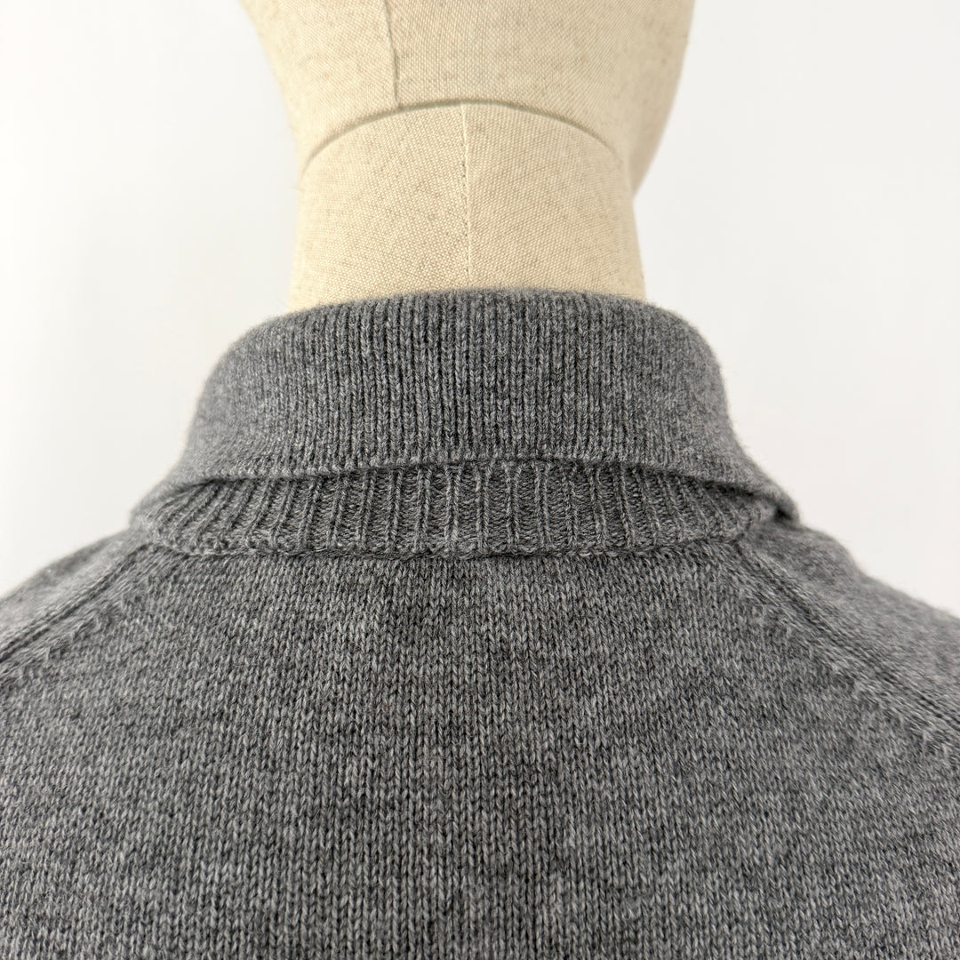 RE_BRANDED CASHMERE – Grey Knit Pullover with Balloon Sleeves