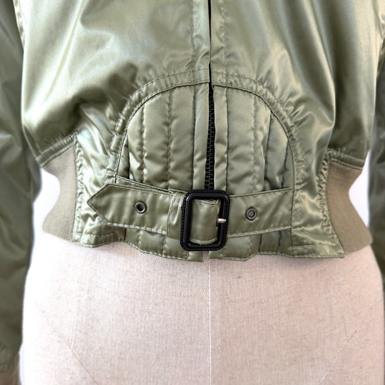 BELSTAFF olive green military-inspired bomber jacket