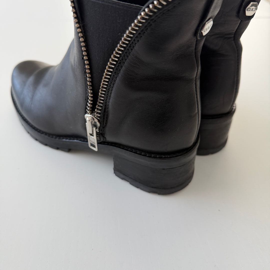 CULT Black Leather Boots