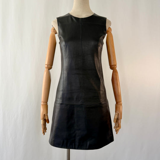 Handmade Black Leather Dress