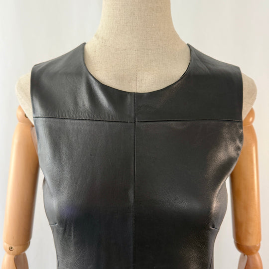 Handmade Black Leather Dress