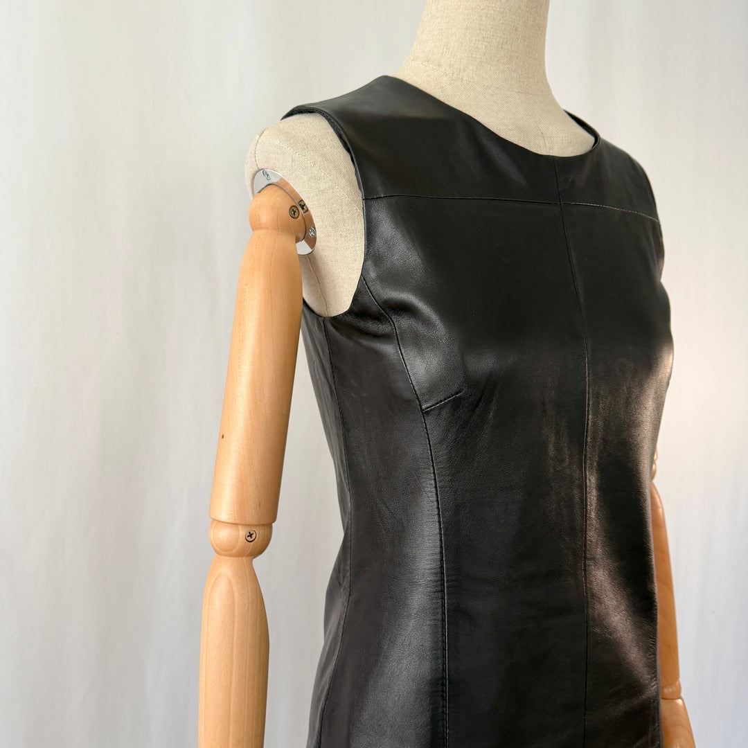 Handmade Black Leather Dress