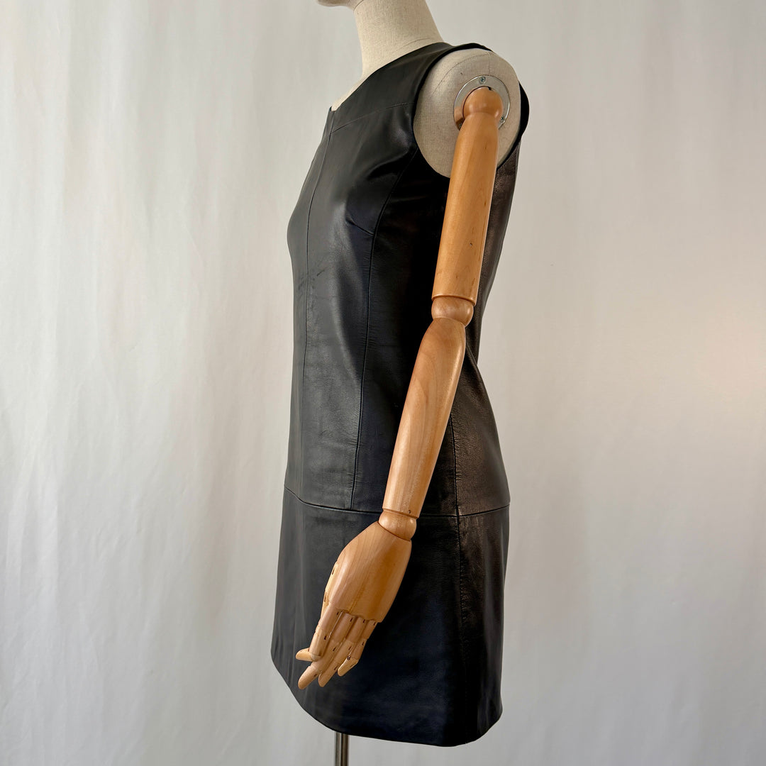 Handmade Black Leather Dress
