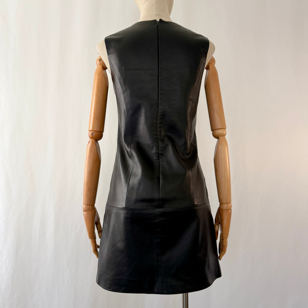 Handmade Black Leather Dress