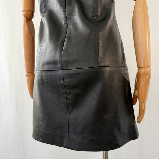 Handmade Black Leather Dress