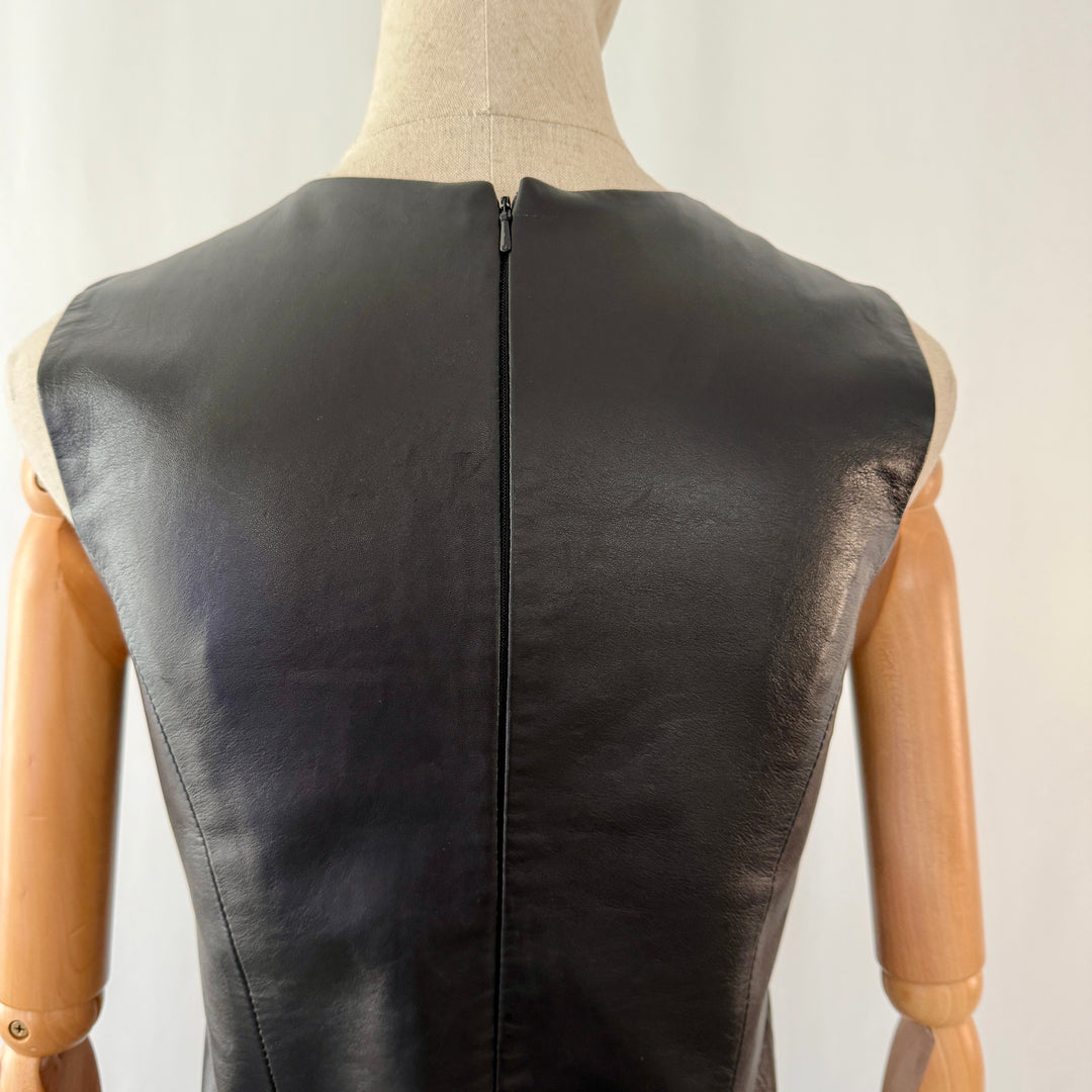 Handmade Black Leather Dress