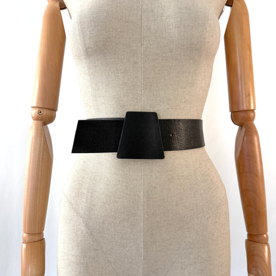 AKRIS Black Leather Belt