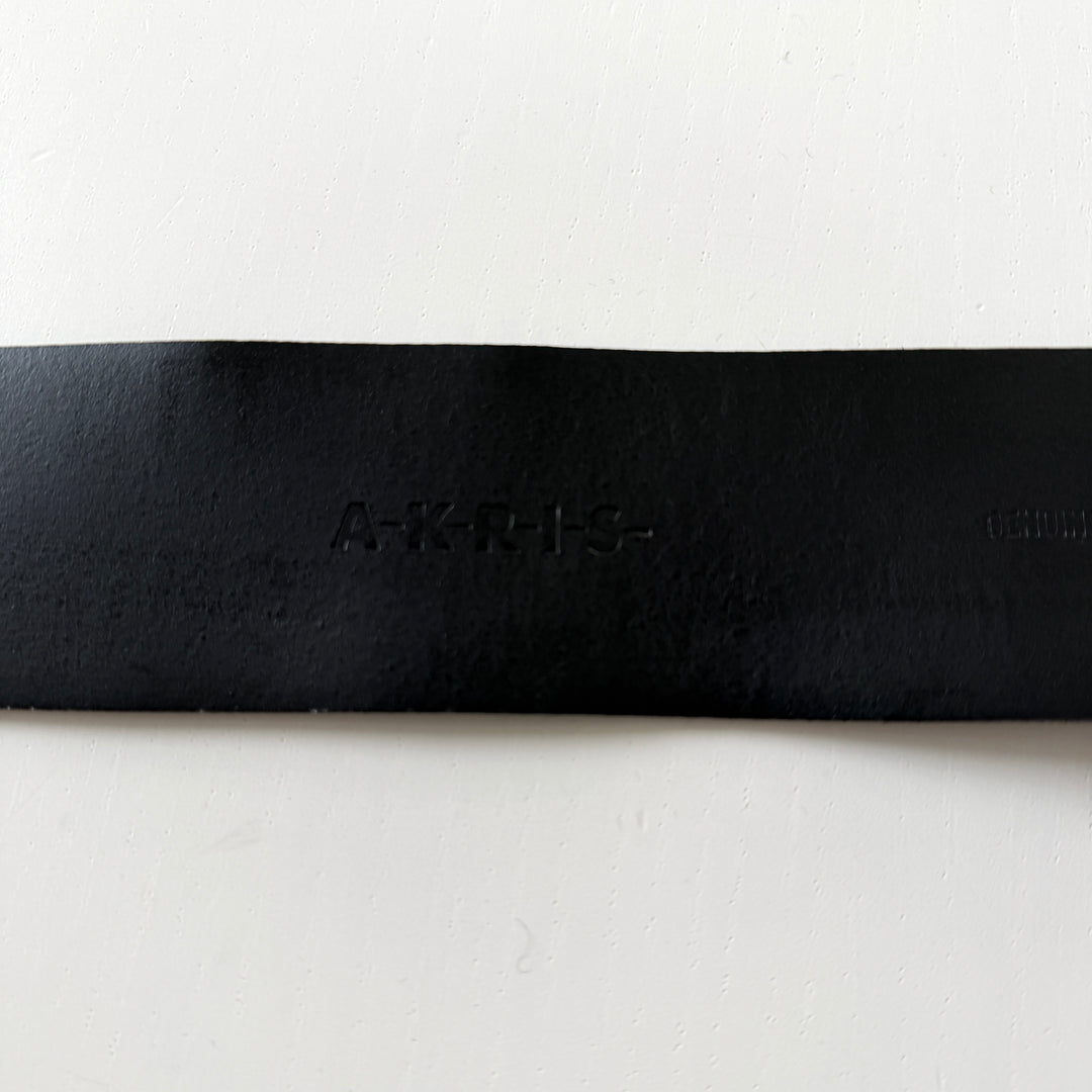 AKRIS Black Leather Belt
