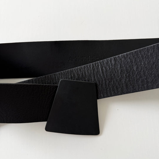 AKRIS Black Leather Belt