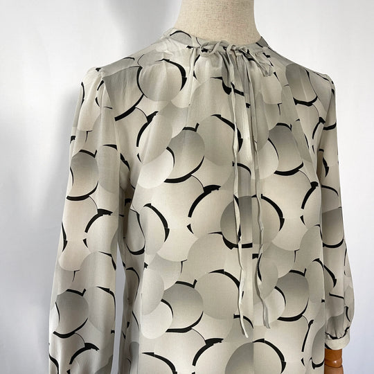 AKRIS Gray Silk Dress