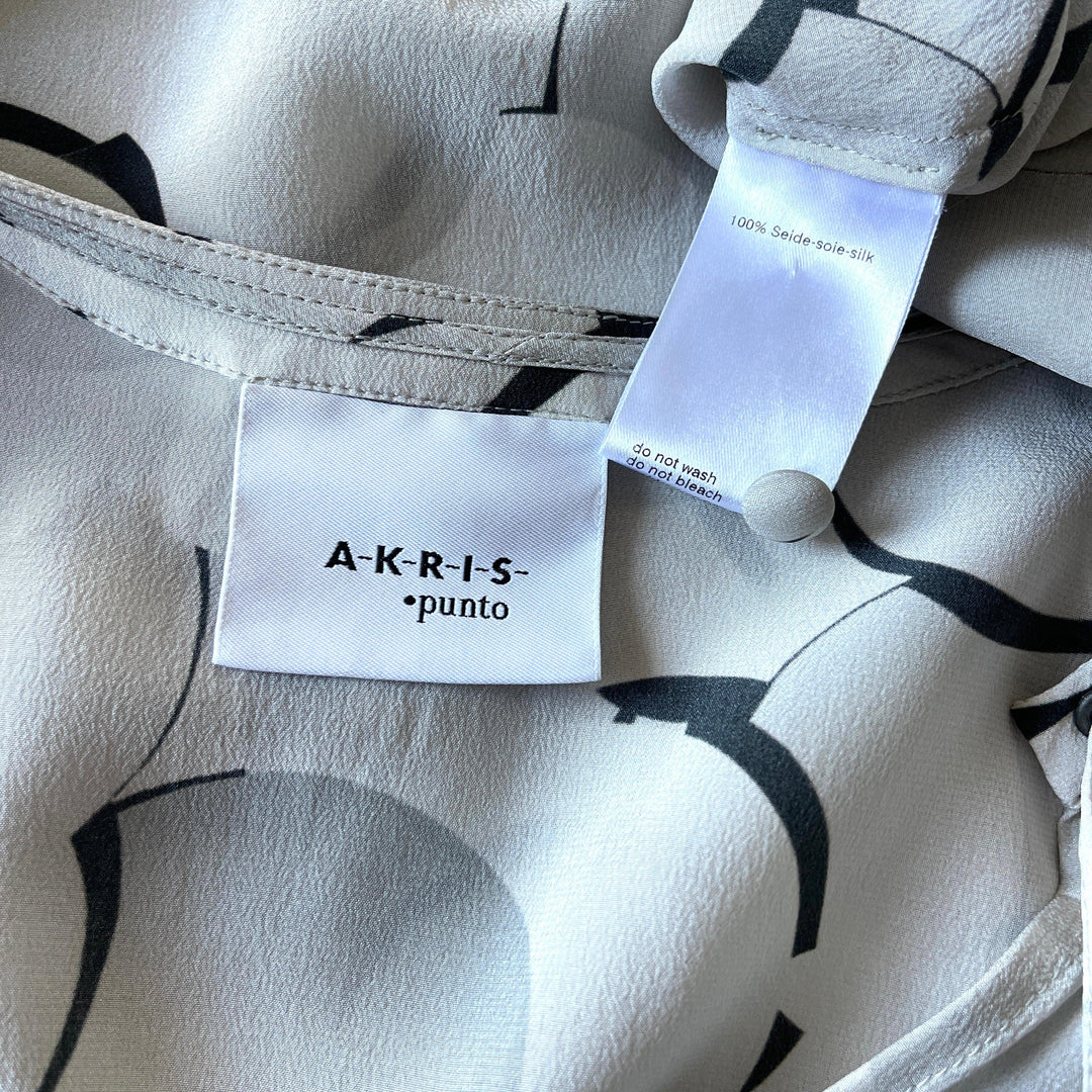 AKRIS Gray Silk Dress