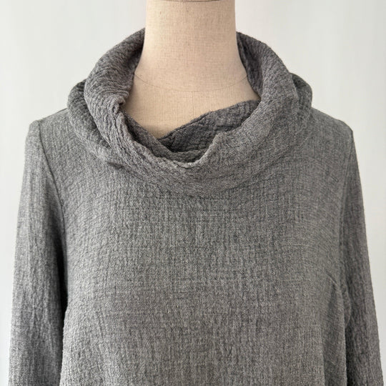 GRIZAS Viskose/Wollkleid mit abnehmbarem Kragen