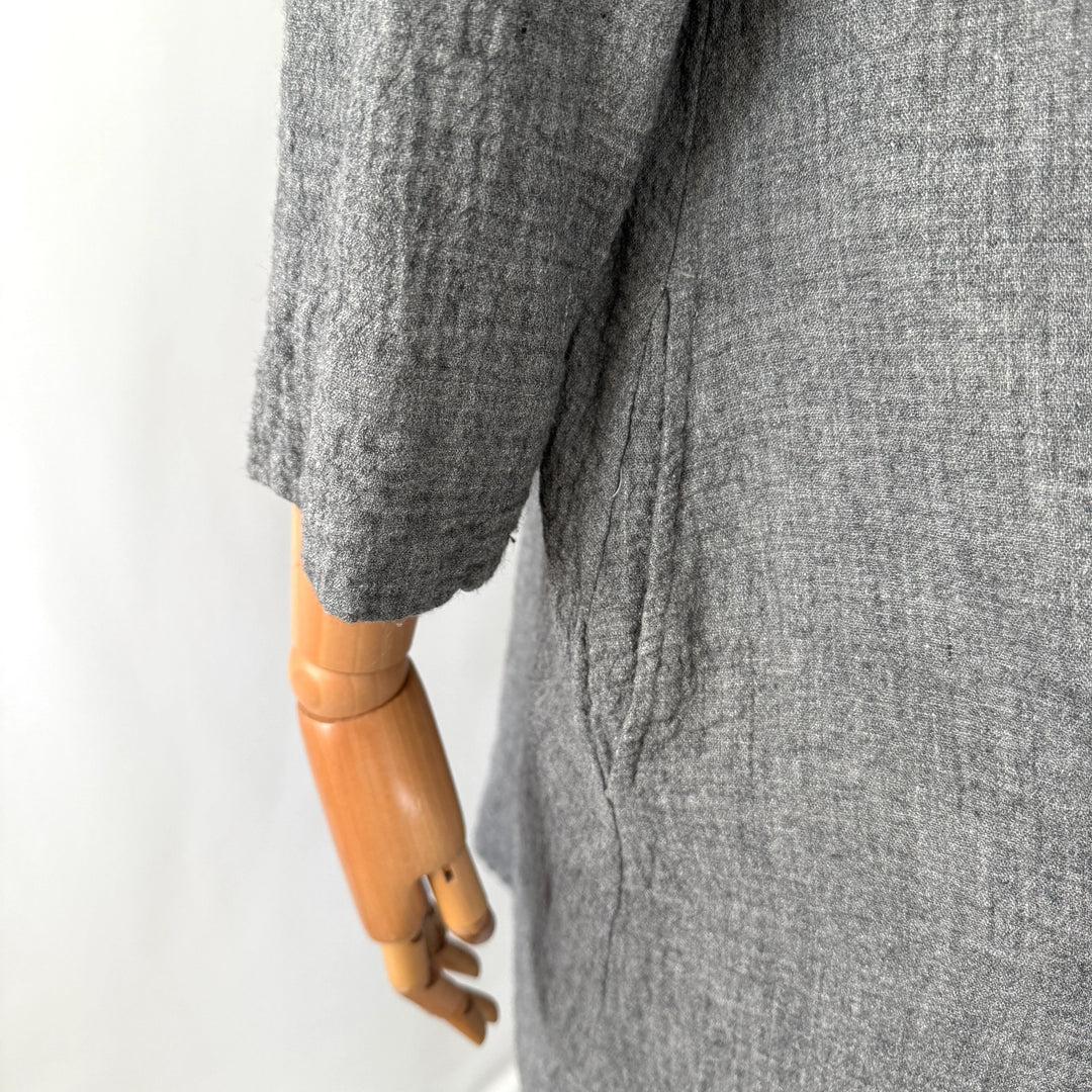 GRIZAS Viskose/Wollkleid mit abnehmbarem Kragen