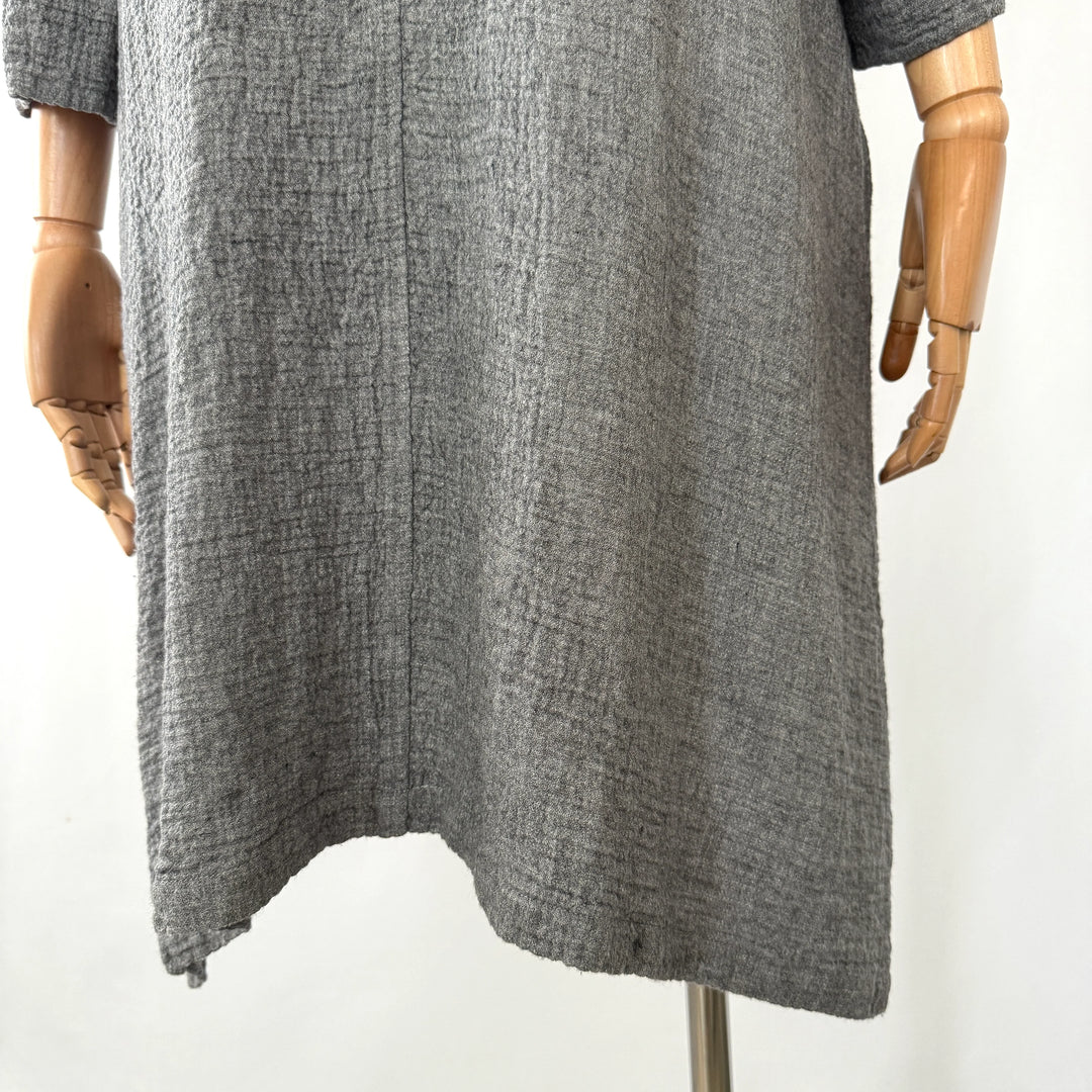 GRIZAS Viskose/Wollkleid mit abnehmbarem Kragen