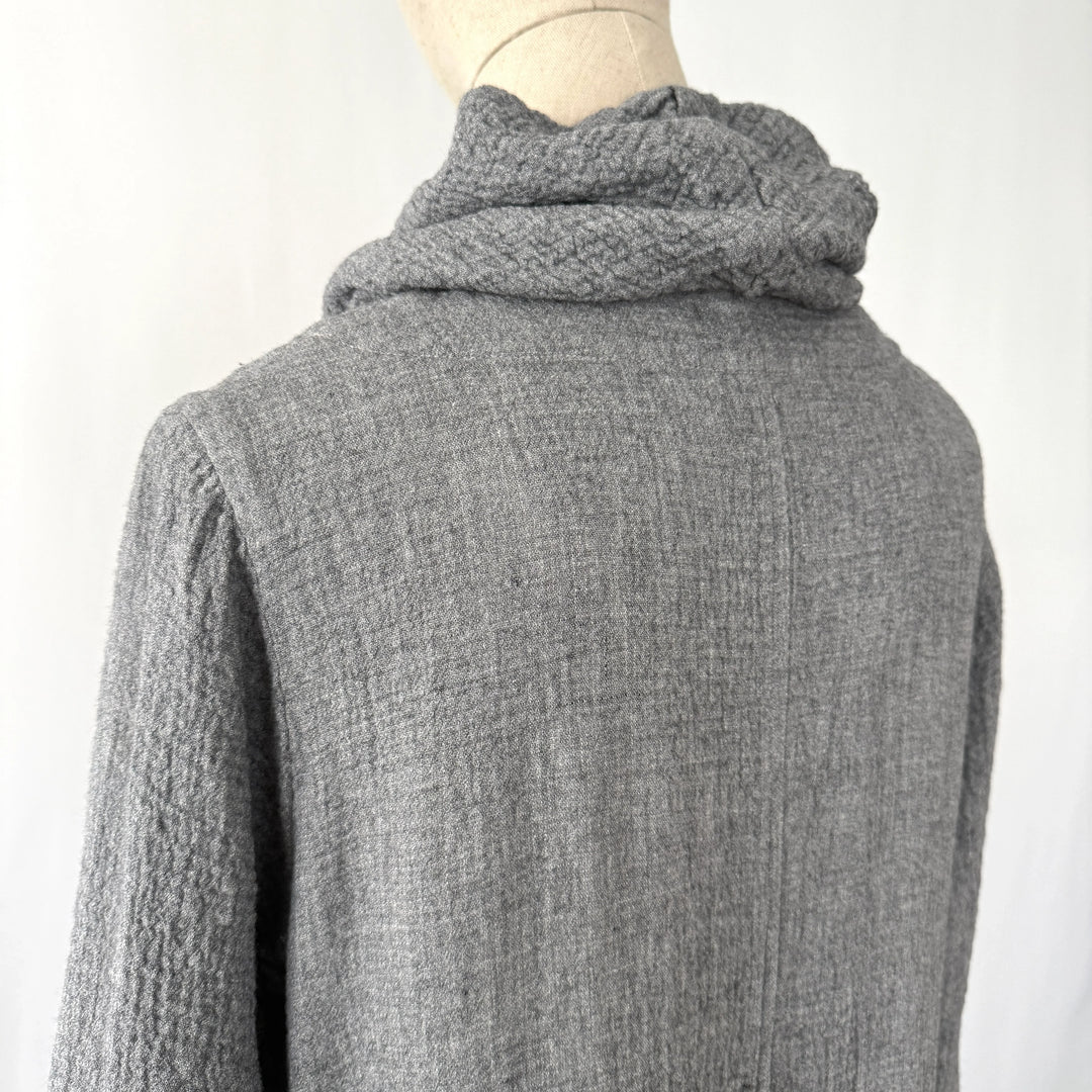 GRIZAS Viskose/Wollkleid mit abnehmbarem Kragen