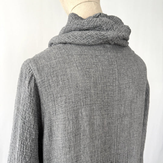 GRIZAS Viskose/Wollkleid mit abnehmbarem Kragen
