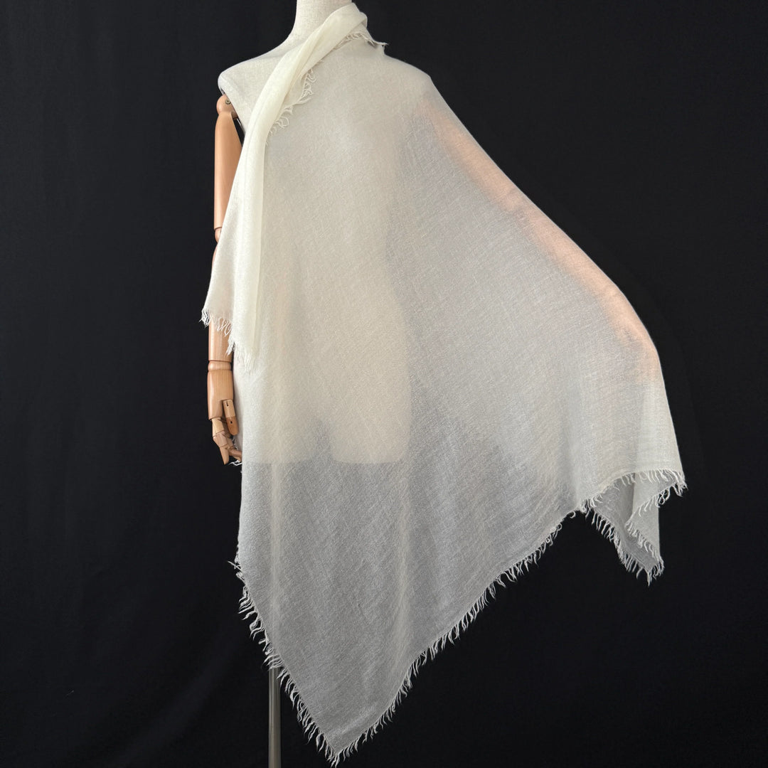FALIERO SARTI White Cashmere/Silk Scarf