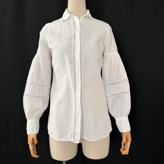 120% LINO White Linen Shirt