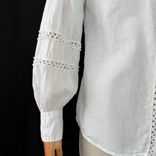 120% LINO White Linen Shirt