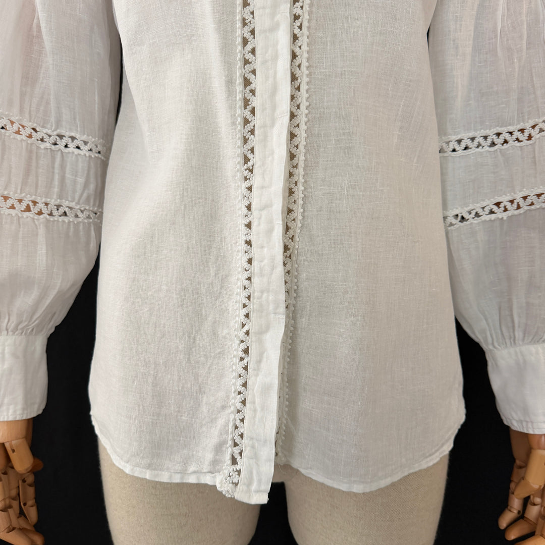 120% LINO White Linen Shirt