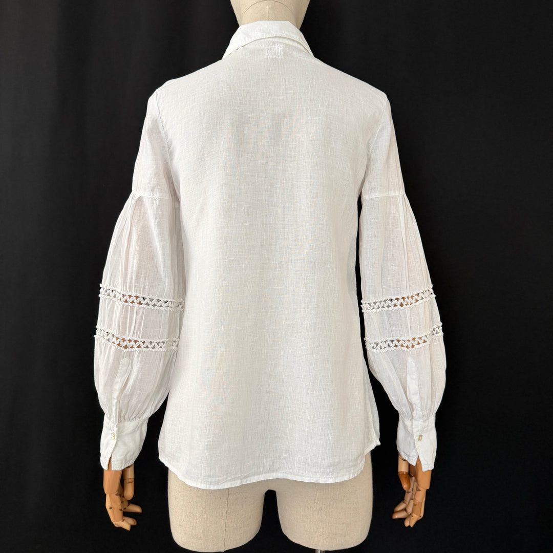 120% LINO White Linen Shirt