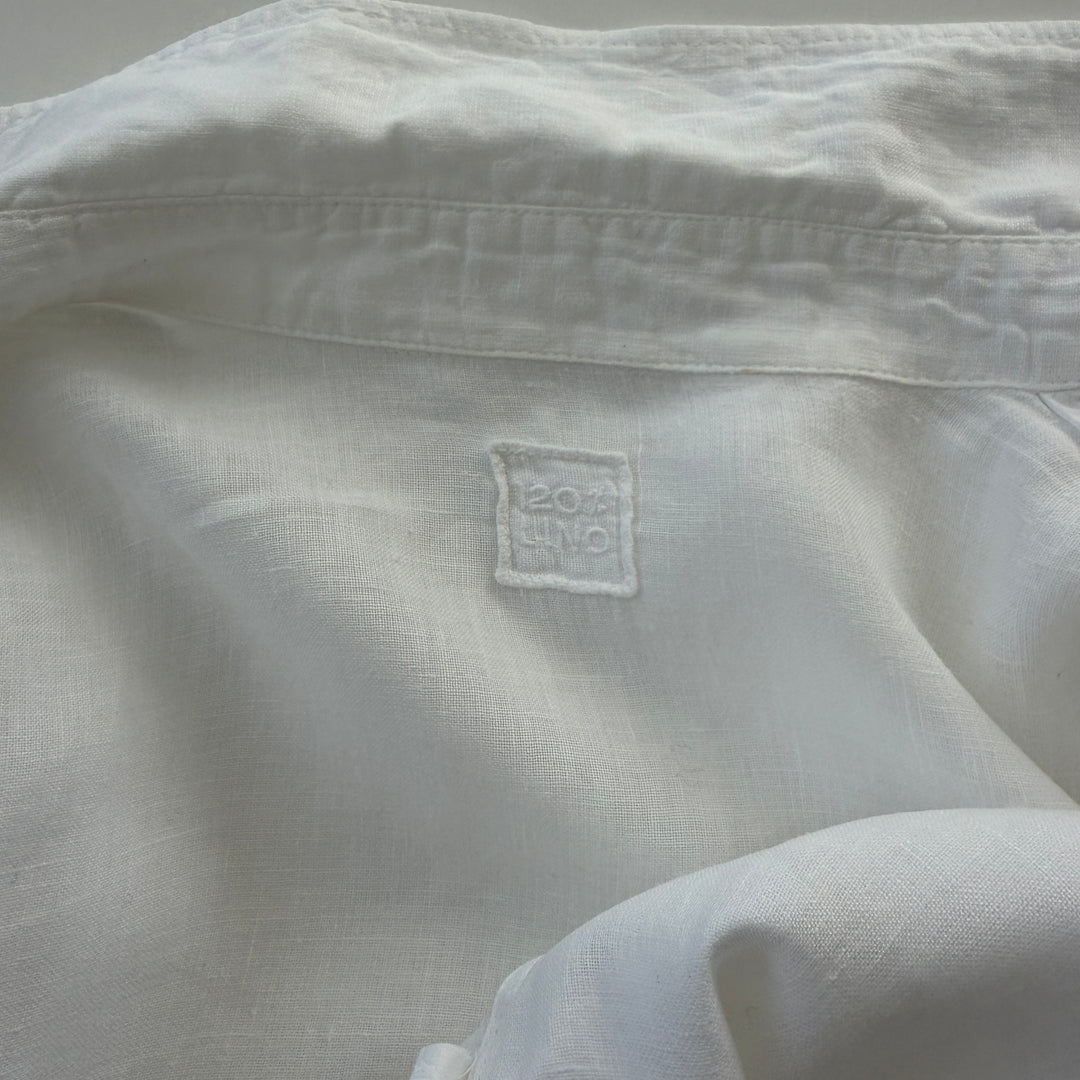 120% LINO White Linen Shirt