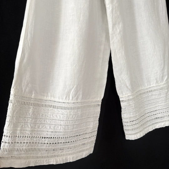 Pantalon en lin blanc 120 % LINO