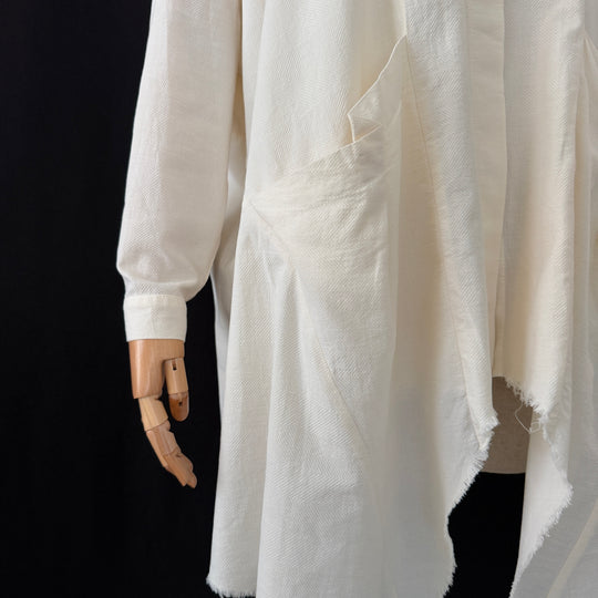 STUDIO B3 oversized white tunic shirt / shirt dress, size S